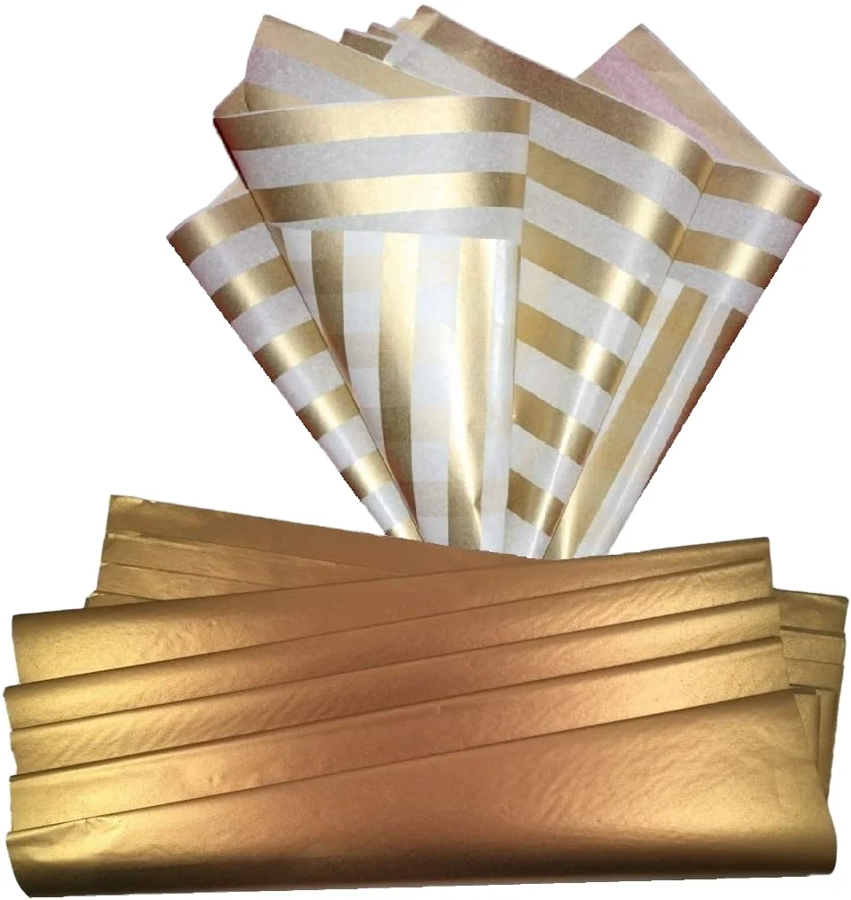 Custom Luxury Gold  Brand Logo Recyclable Decorative Printing Gift Wrapping Tissue Paper For Packaging