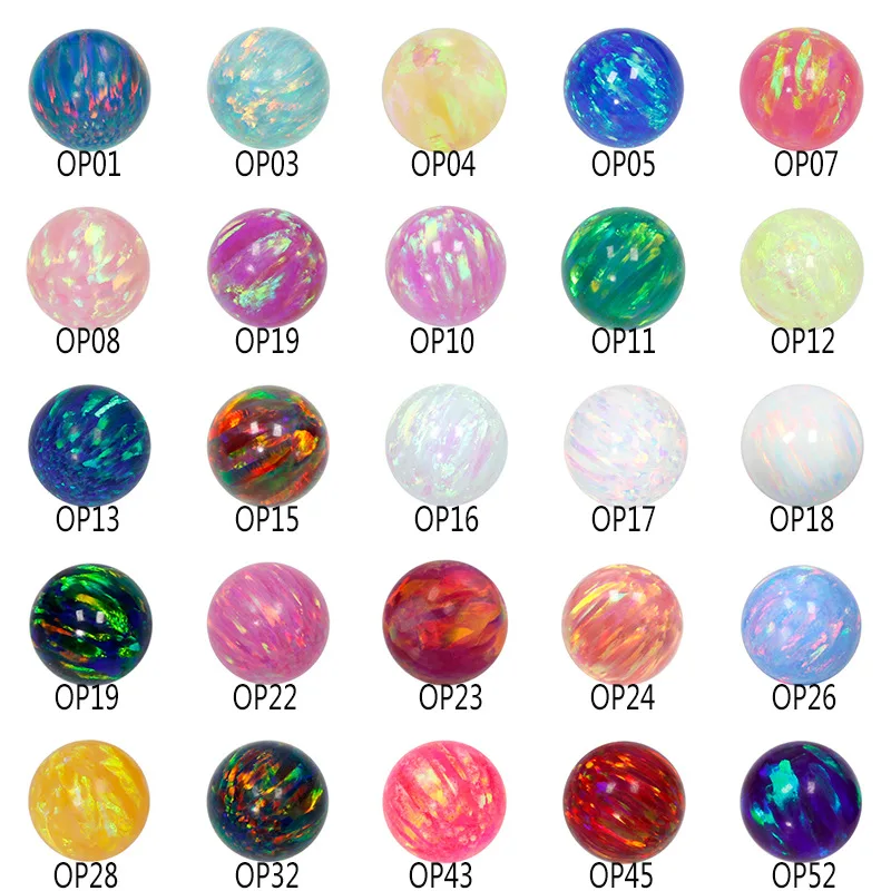 2mm-12mm OP#01-OP#92 synthetic opal round flat back cabochon cut white blue pink fire opal loose gemstones opal cabochon gems