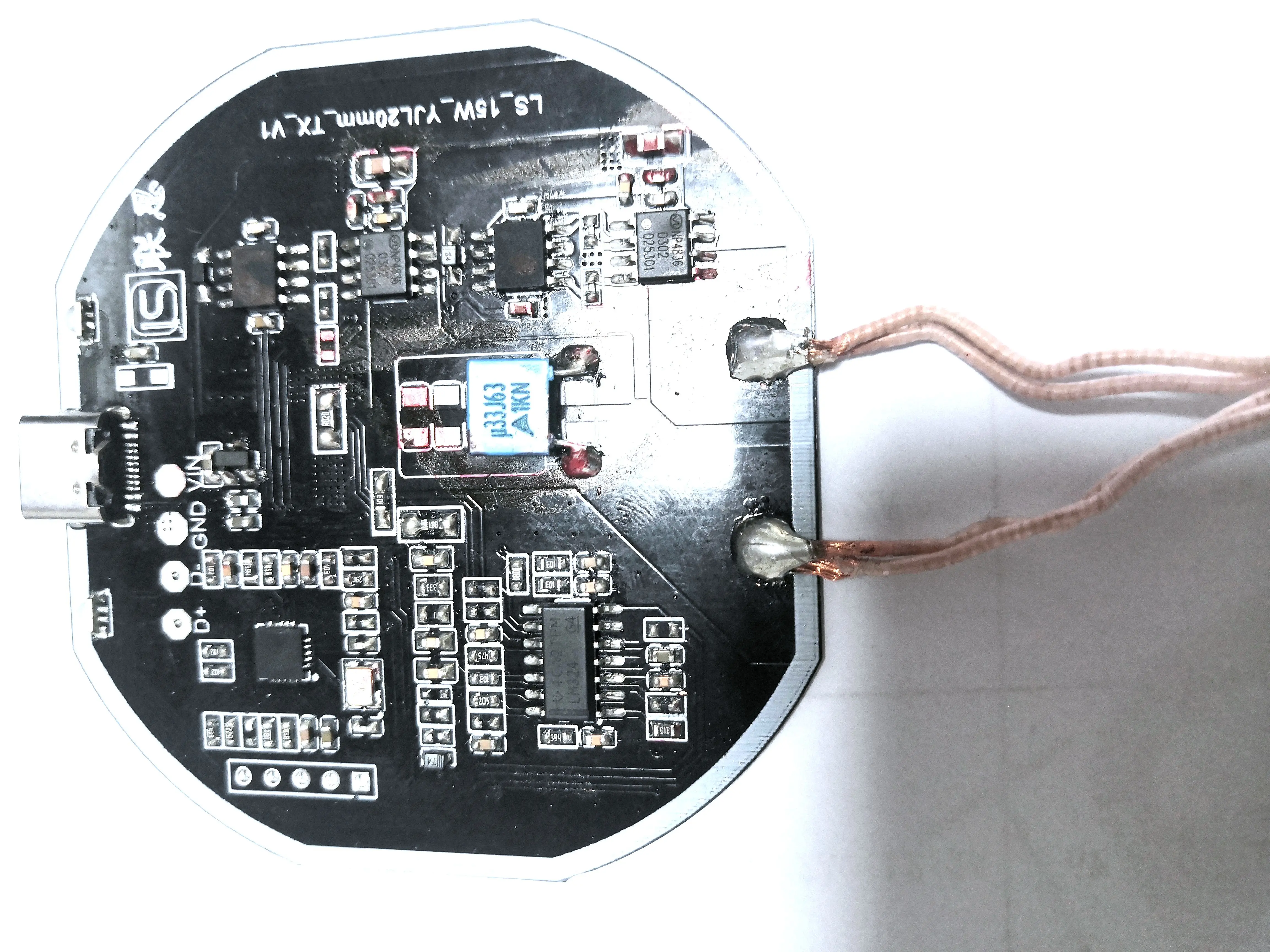 
High Quality15W Single coil Long Distance 20-30mm Wireless Charger PCBA Phone Qi Wireless Charging Transmit Module for iPhone 