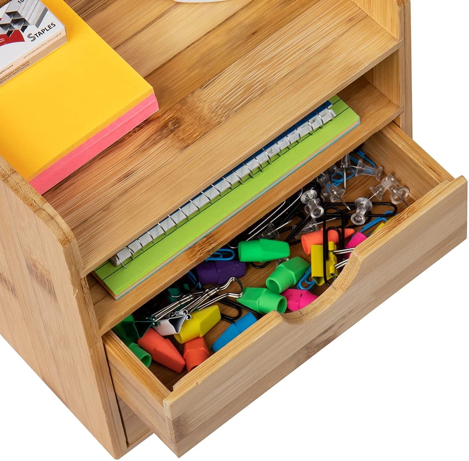 Addreen Wholesale 4-Tier Collection Storage Drawers Bamboo Office Desktop Organize