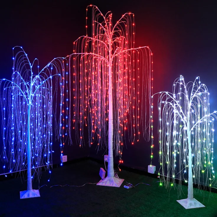 New Design Garden Multicolor Artificial Lighted Copper Bonsai Christmas Twig Willow Tree Lights