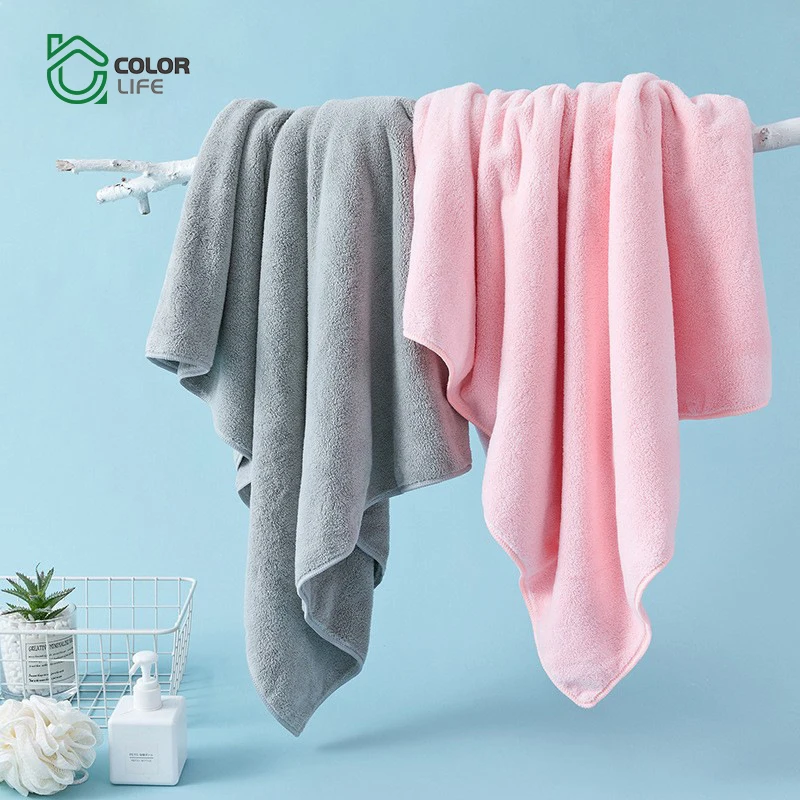 New Design High Quality Multi-color Coral Velvet Plain Hotel Towel Quick Dry Salon Bath Towel