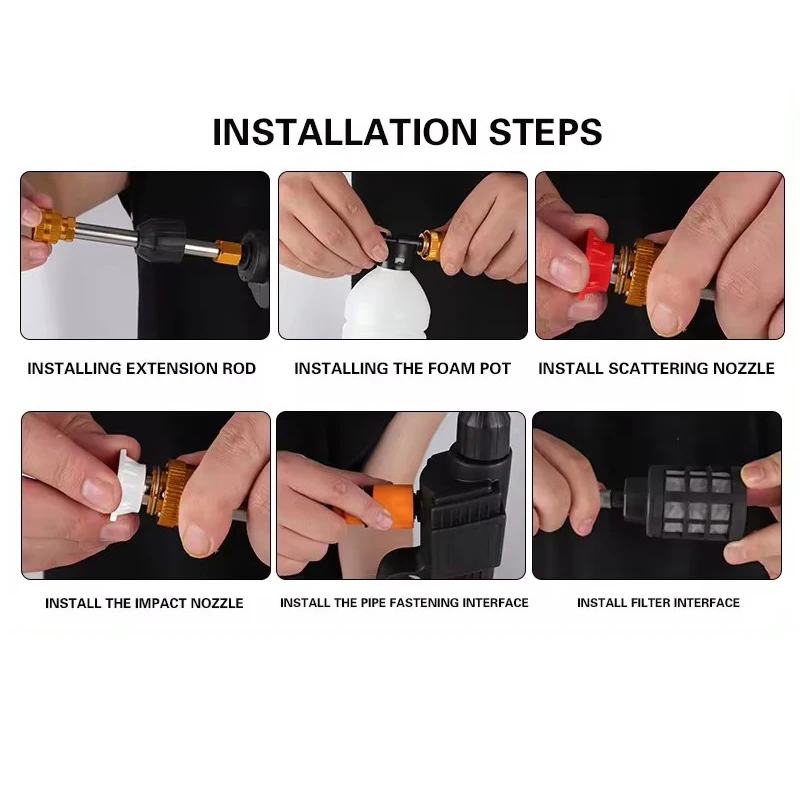 Automatic Car Wash Guns Machine Professional Car Washer Rechargeable Durable Battery Cordless Pressure Washer 2Battery