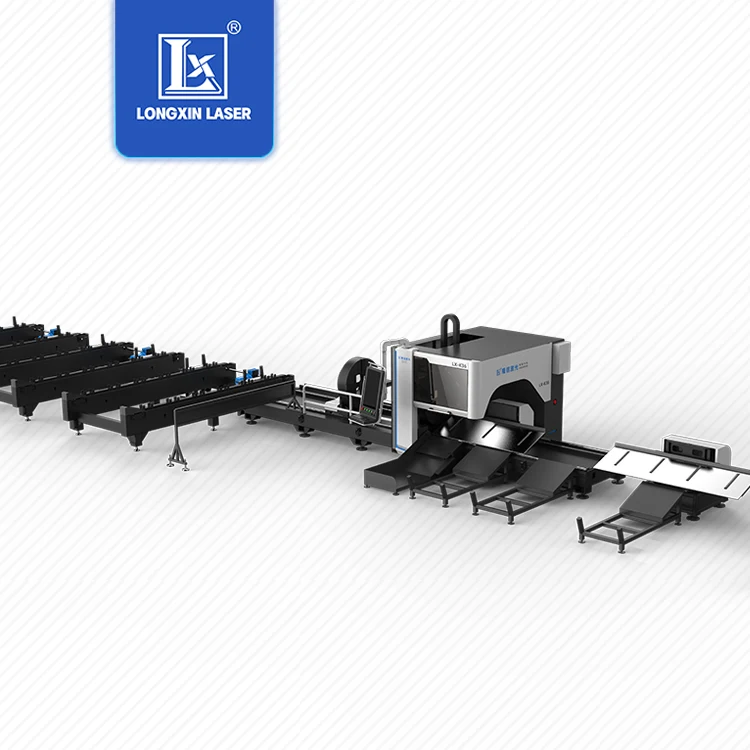 Thick Steel Iron Pipe Profile Cutting Machine Fiber Laser 3kw High Power Source For Construction Materials Manufacturing