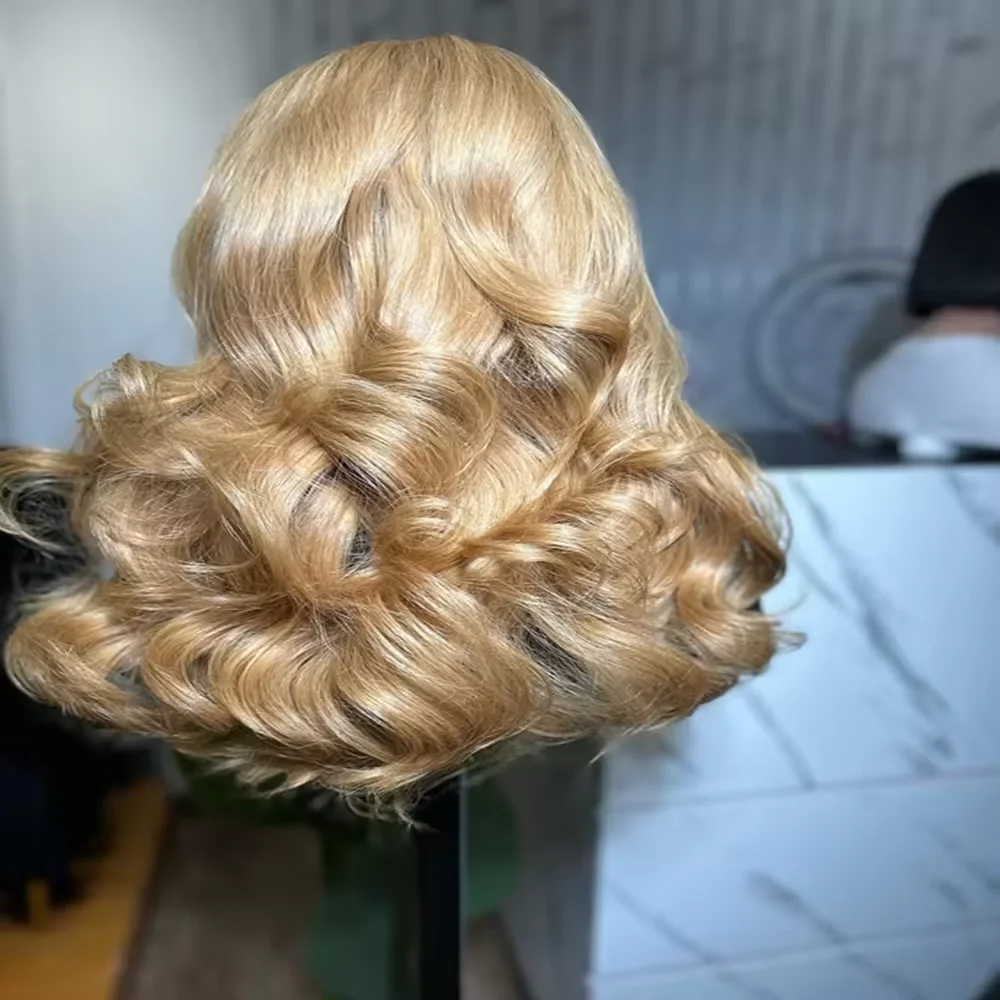 Loose Wave 13X4 13X6 HD Full Lace Frontal Human Hair Wigs For Black Women Glueless Virgin Honey Blonde Color Brazilian Front Wig