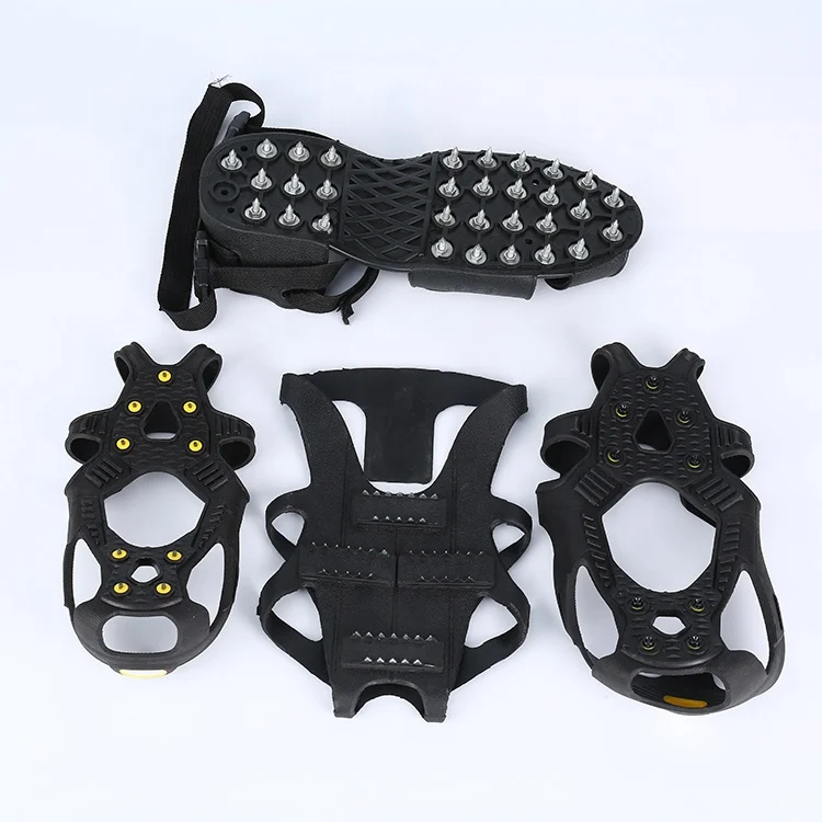 Wholesale Non-Slip Shoe Cover Ice Snow Grippers Over Shoe Boot Traction 7 Cleat Rubber Spikes Mountaineering Non-Slip Shoe Cover