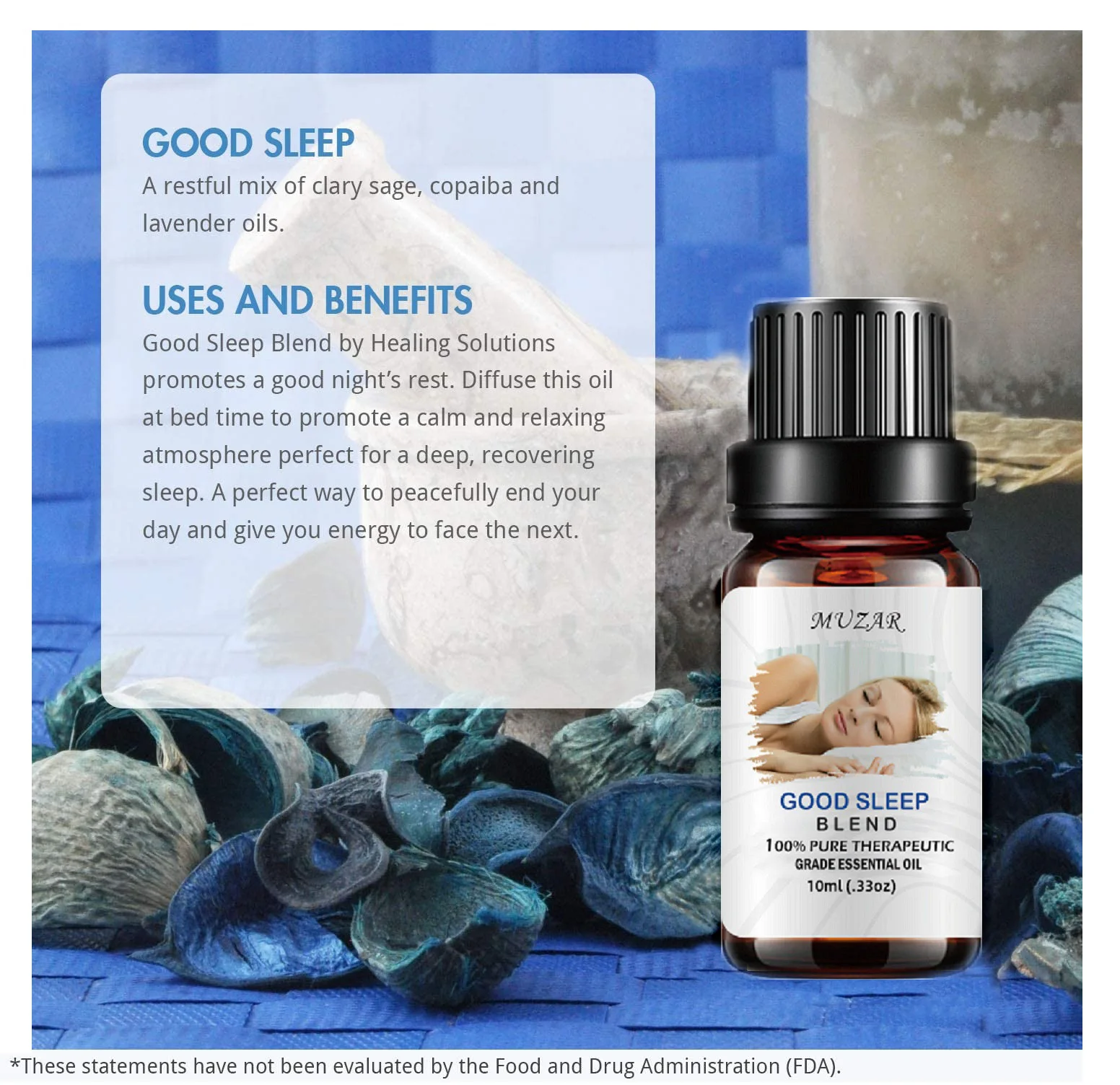 Private Label 10ml 100% pure therapeutic grade Good sleep blend essential oils ultra premium compound essential oils