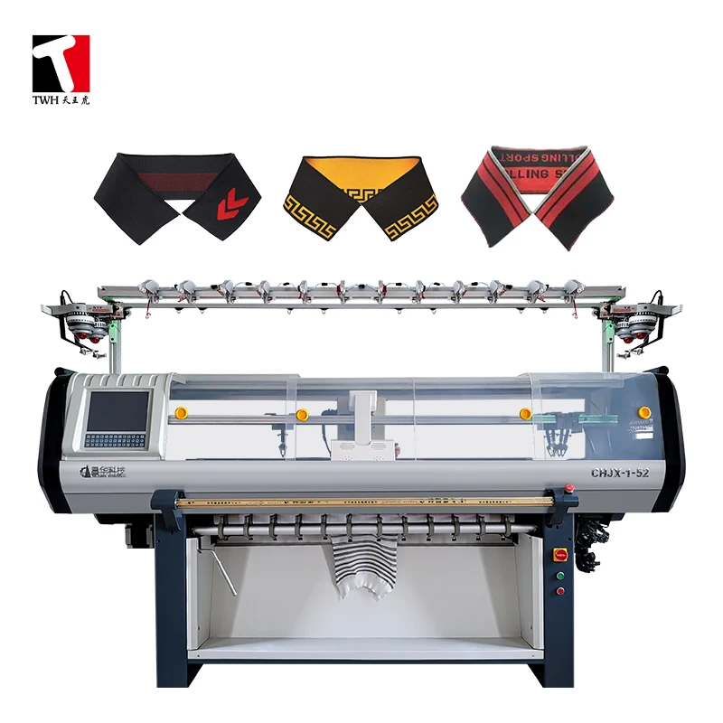 TWH high speed automatic computer 52 inch shirt collar making machine collar cuffs knitting machine