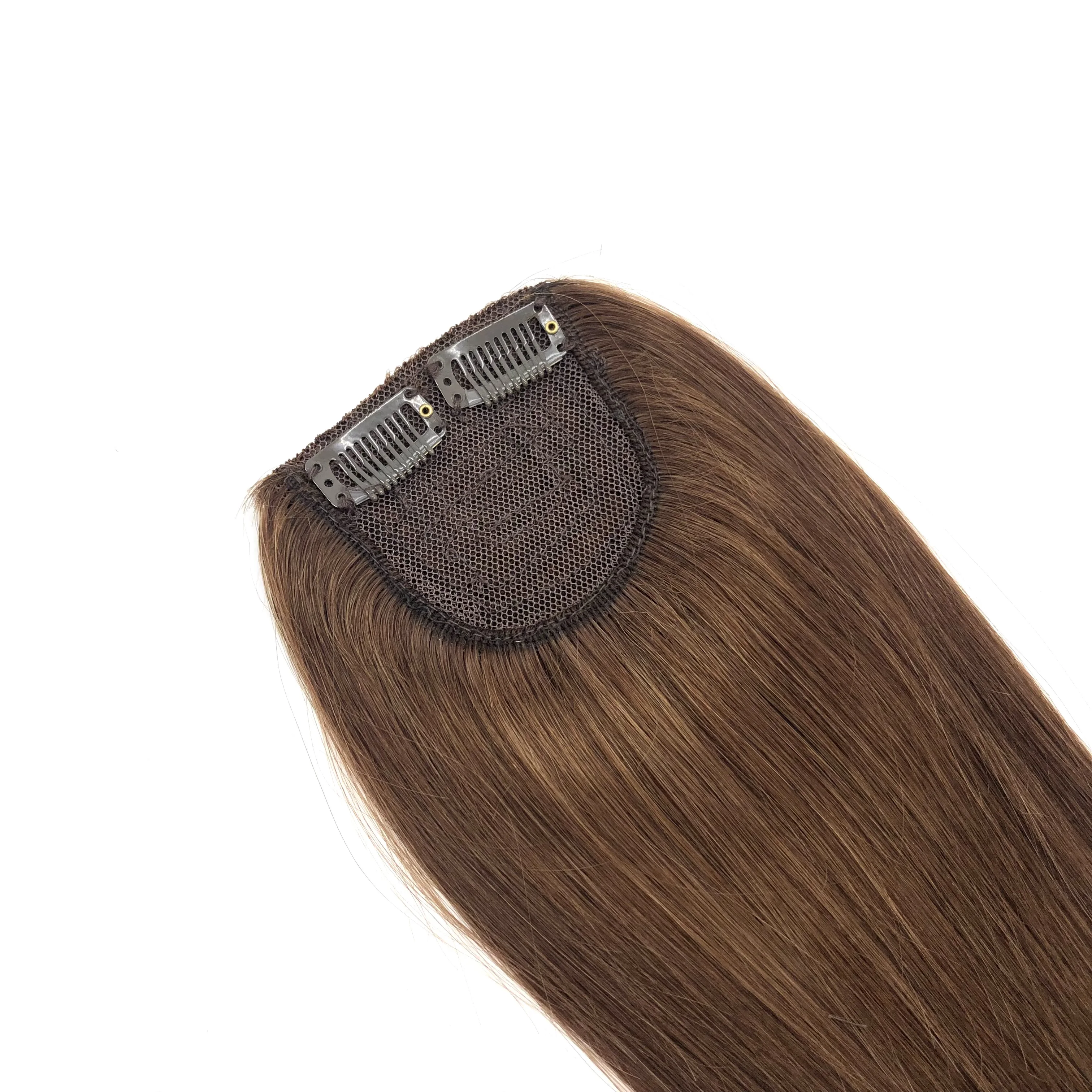 HQ 2 Clips in Human Hair Side Patch Women Hair Extension 2 Clips Side Patch Volumizer Hand Made Free Style Add Hair Length