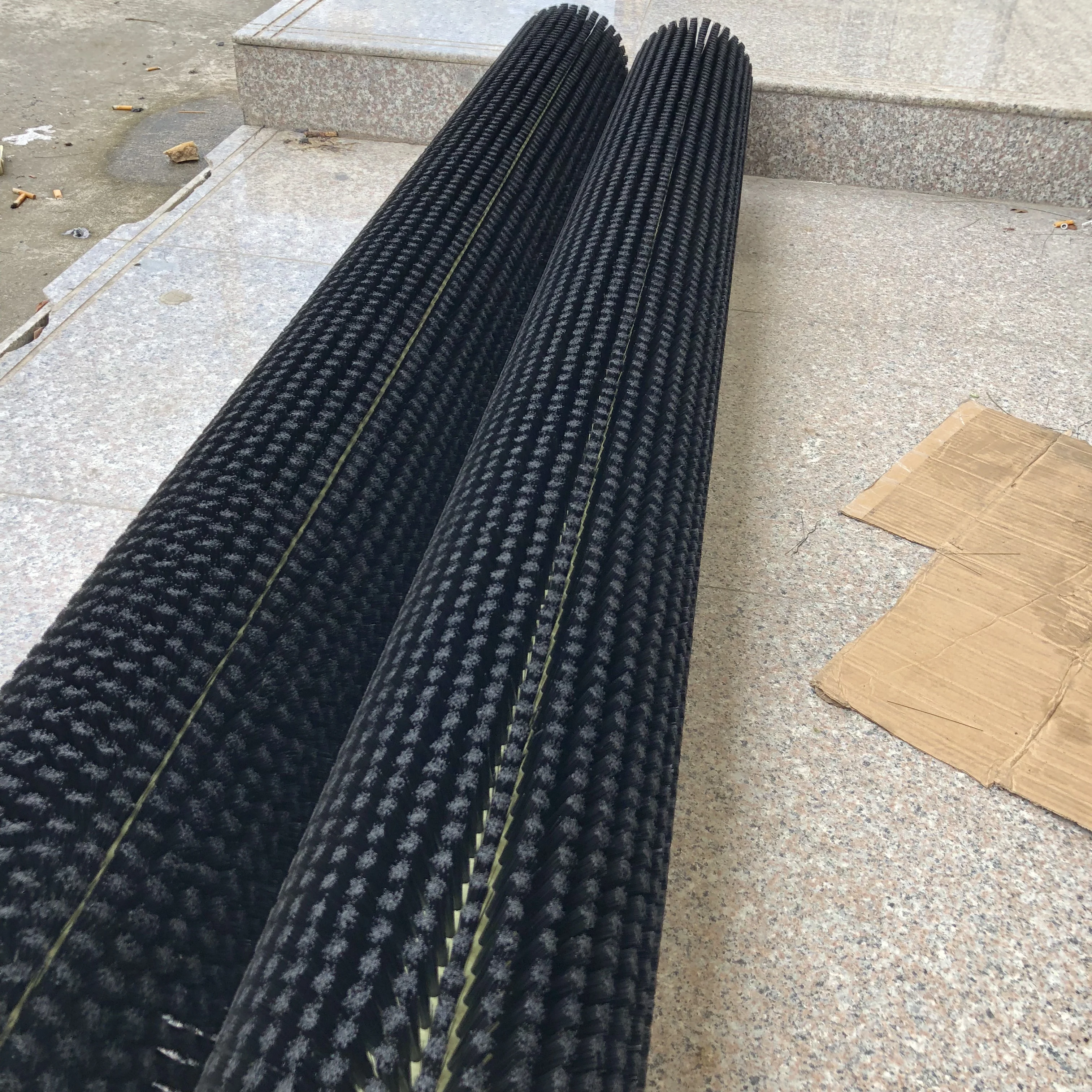 PP bristle black conveyor brush roller