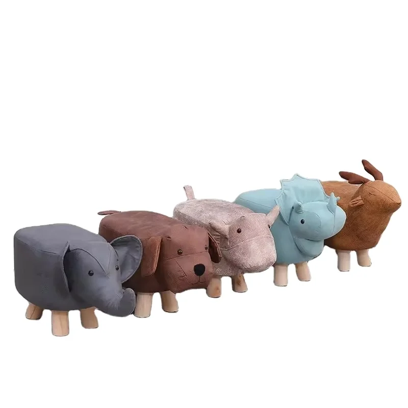 Simple children stool cartoon creative home living room bench animal shoe stool cute animal stool