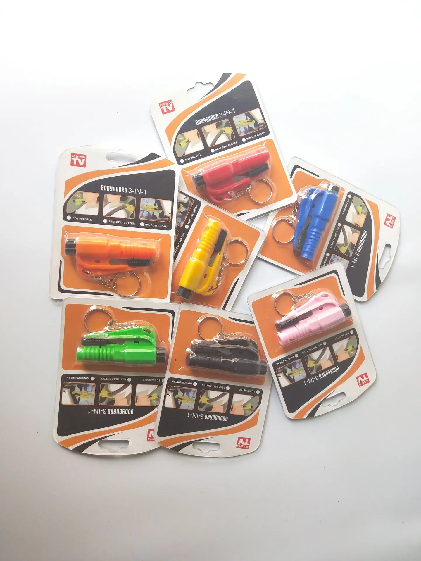 
Emergency glass break hammer window punch self defense keychain 