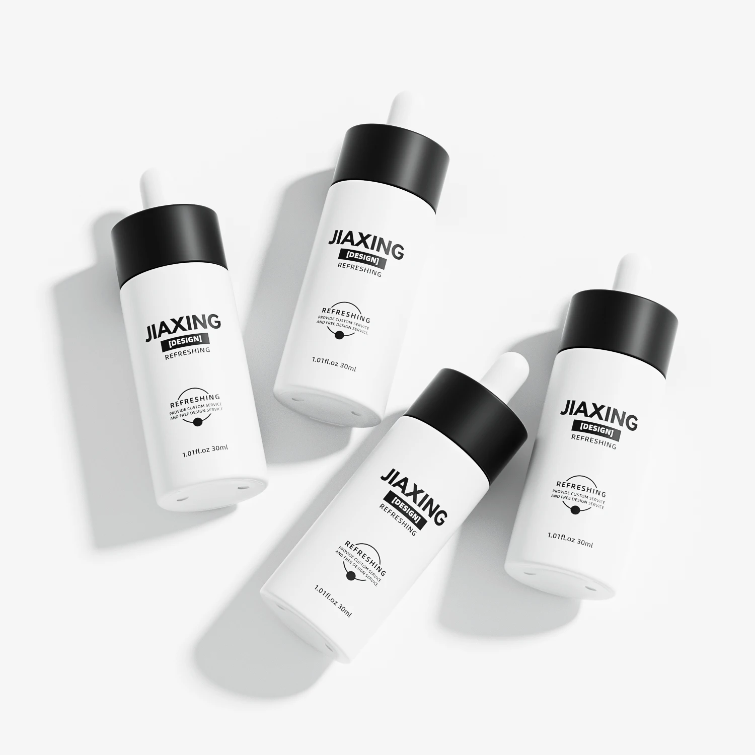 large circle rose gold fine oil bottle 1 oz skin care eye essence oil bottle dropper bottle 50 ml with packaging box