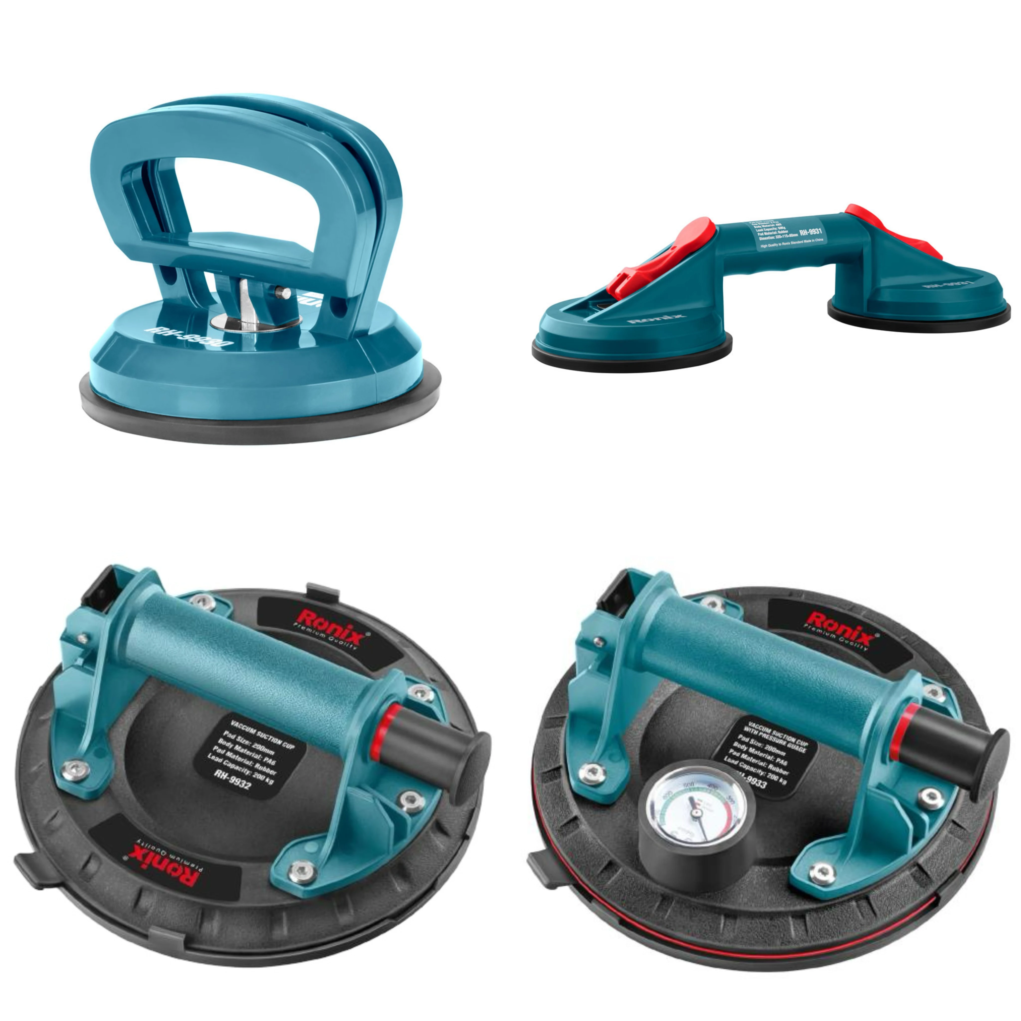 RONIX 115/200mm Suction Cup Vacuum Suction Cup For Tile/Glass