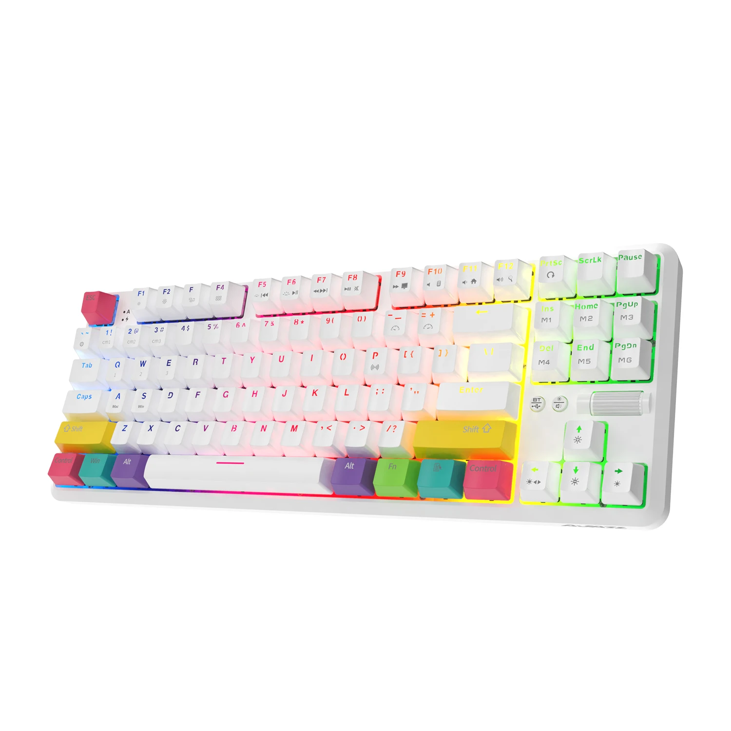 NACODEX K870T 87-key Blue Switch Hot-swappable Programmable mechanical keyboard BT 5.0 wired dual-mode RGB backlight