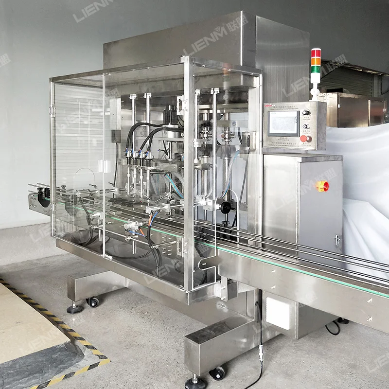 Промышленная высоковязкая пневматическая поршневая машина для наполнения жидкого мыла бутылка шампуня укупорочная