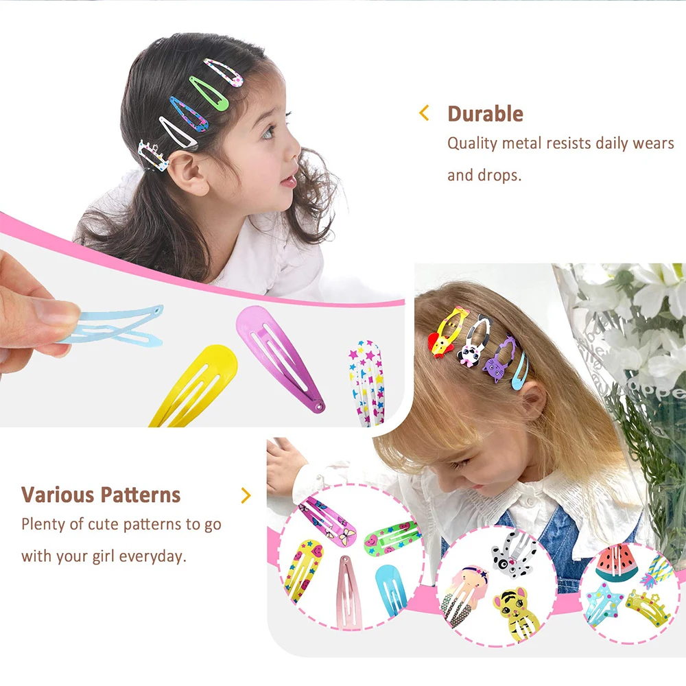 wholesale Hair Clips European and American popular cute animal Hair Pins water drop side clip for women girls children