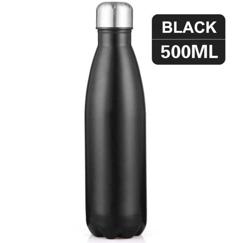 Новейшая бутылка для воды 17 унций двухстенные металлические бутылки из нержавеющей стали вакуумные термо ежедневного использования занятий спортом тренажерного зала путешествий