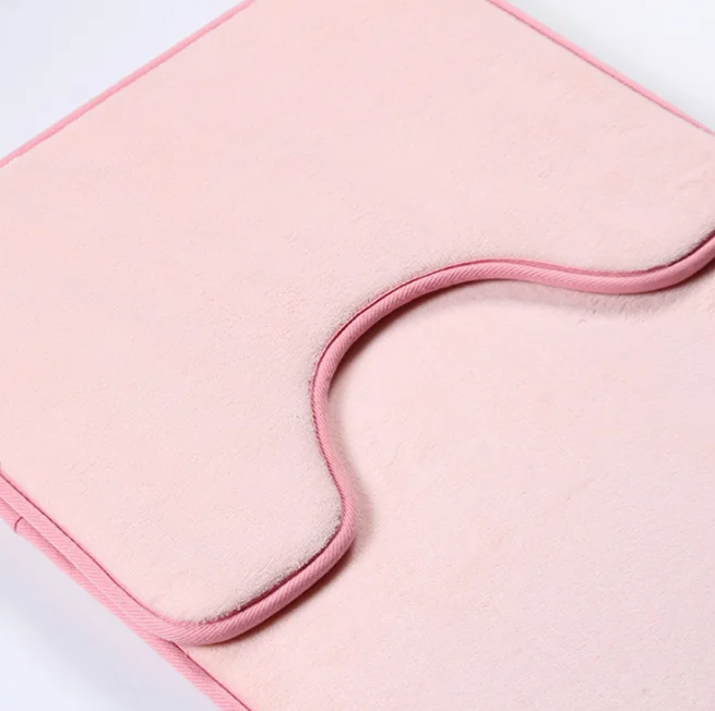 high quality Anti-slip Soft Memory Foam bath Mat Set 3pcs Bathroom Rug Set