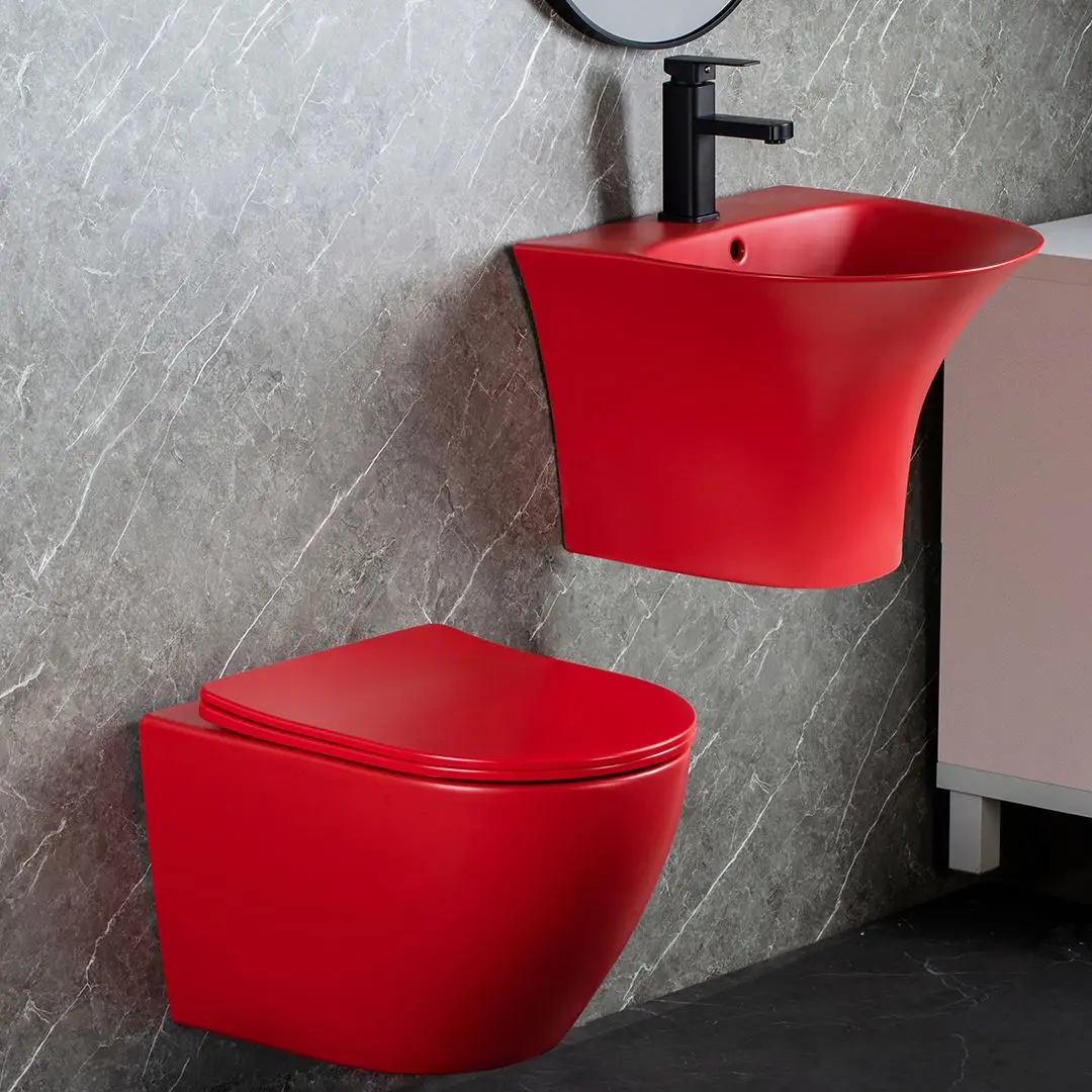 Hot Sell Rimless Water Closet Toilet Basin Sink Toilet Set Wc Toilet Set