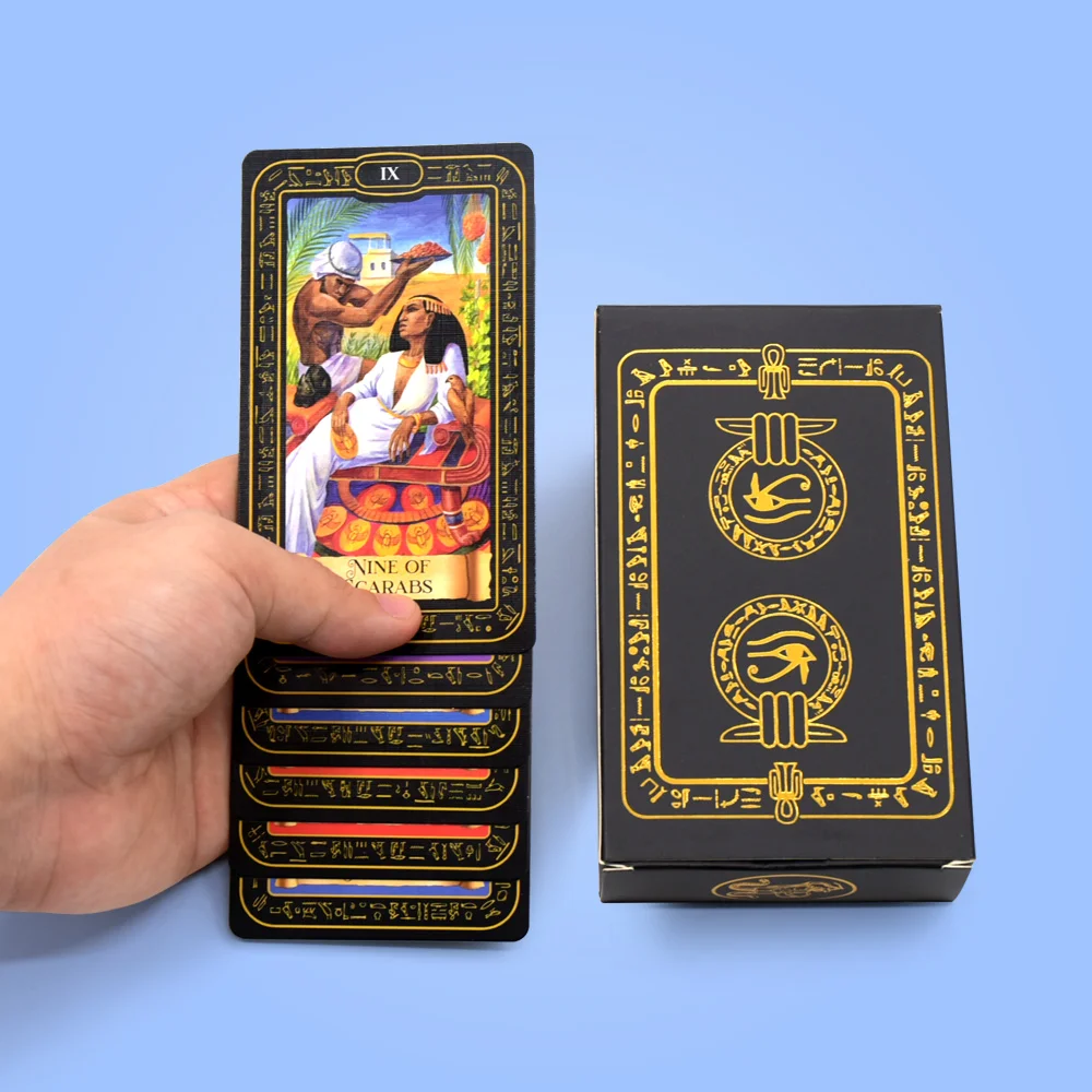 High Quality Custom Wholesale Printing Golden Edges Tarot Decks Russian Gold Foil Tarot Cards