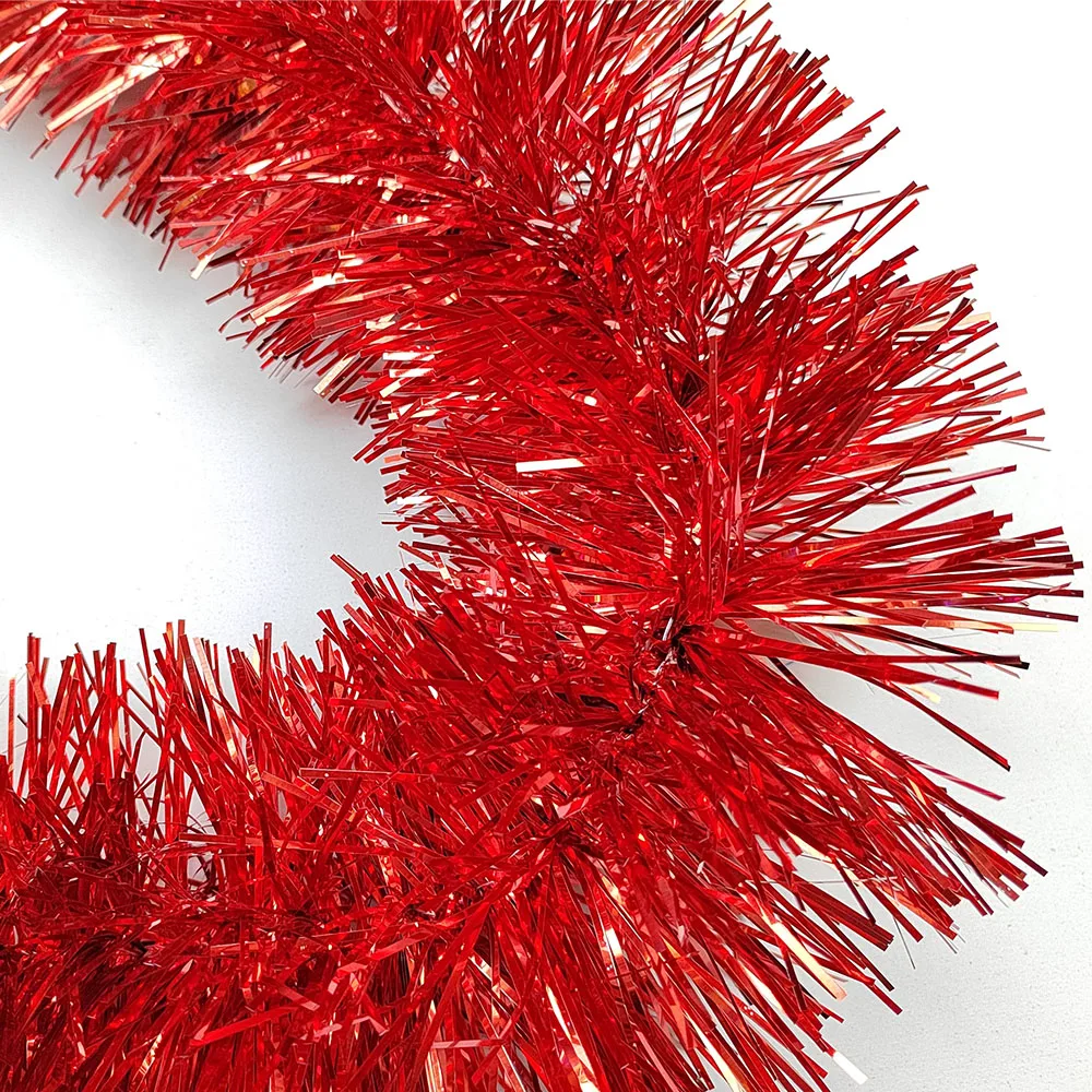 PET multiple colors optional christmas tree decoration tinsel garland wedding party decoration supplier xmas tinsel garland