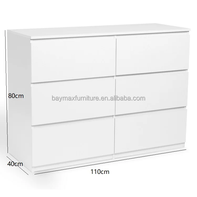 Fashion style dressers 6 drawers bedroom livingroom furniture bed side table with drawers