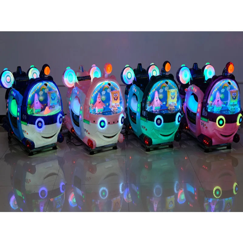 Token coin operated kiddie rides amusement game machine kids electric ride on car swing kiddie rides for sale