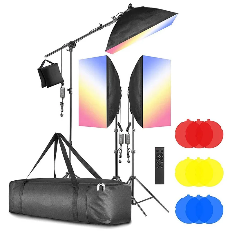 Professional Lighting Kit With Light Stand And Softbox For Studio Photography And Video Lighting