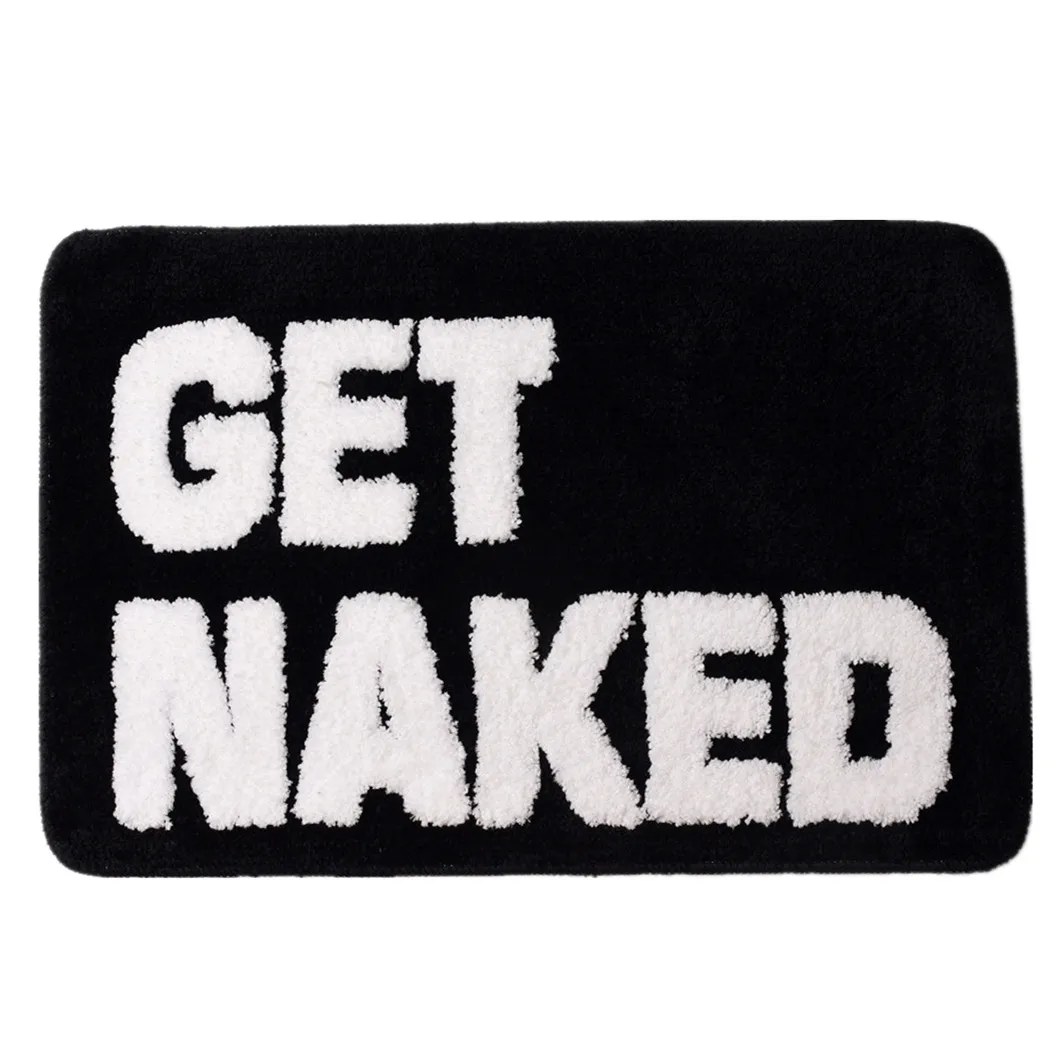 2021 get naked bath mat design microfiber bath mat anti slip bath rugs