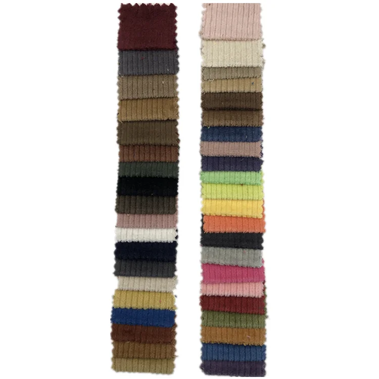 Popular 8 Wales 97%Cotton 3%Spandex 320GSM Corduroy Fabric Instock For Coat Shirt Dress Trousers Jacket Garment