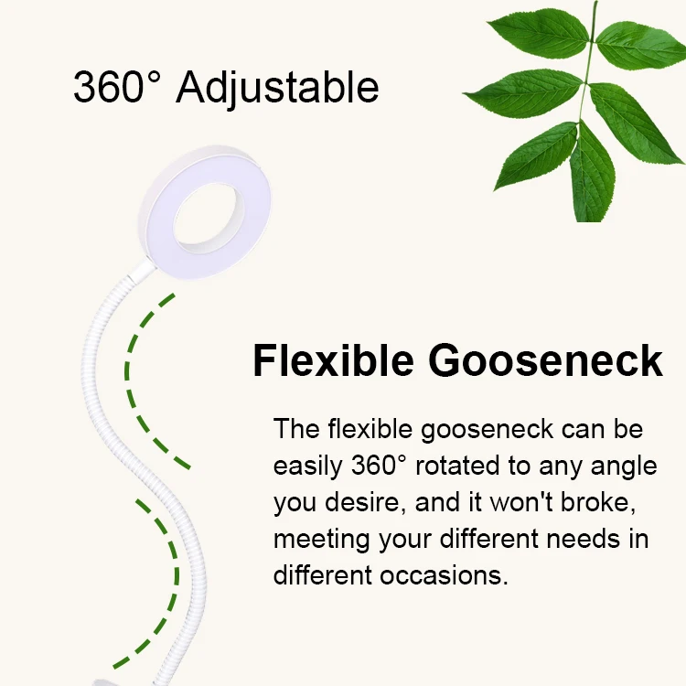 Drop Shipping Nordic 3 Brightness USB Metal LED Clip Desk Lamp Study Book Light Nightlight For Office