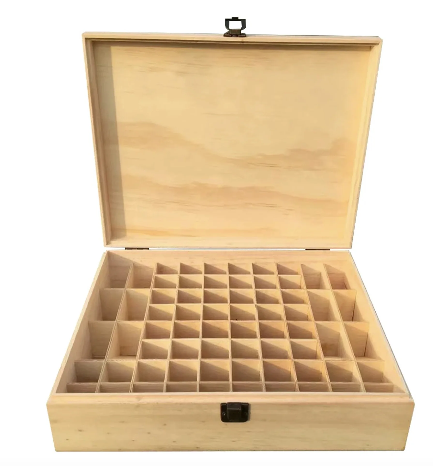 68-Grid Essential Oil Box Wooden Essential Oil Storage Box Solid Wood Gift Box Multi-Square Essential Oil Case Organizer