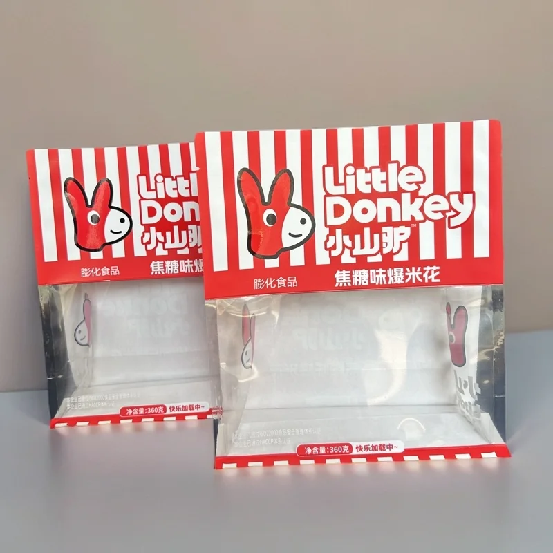 Cheap price Snack Food Grade Recyclable Material Waterproof Wrapping flat bottom bag Popcorn Packaging Bags