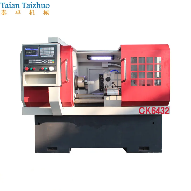 3 Axis Fanuc CNC Lathe Machine CK6432 With Casting Body