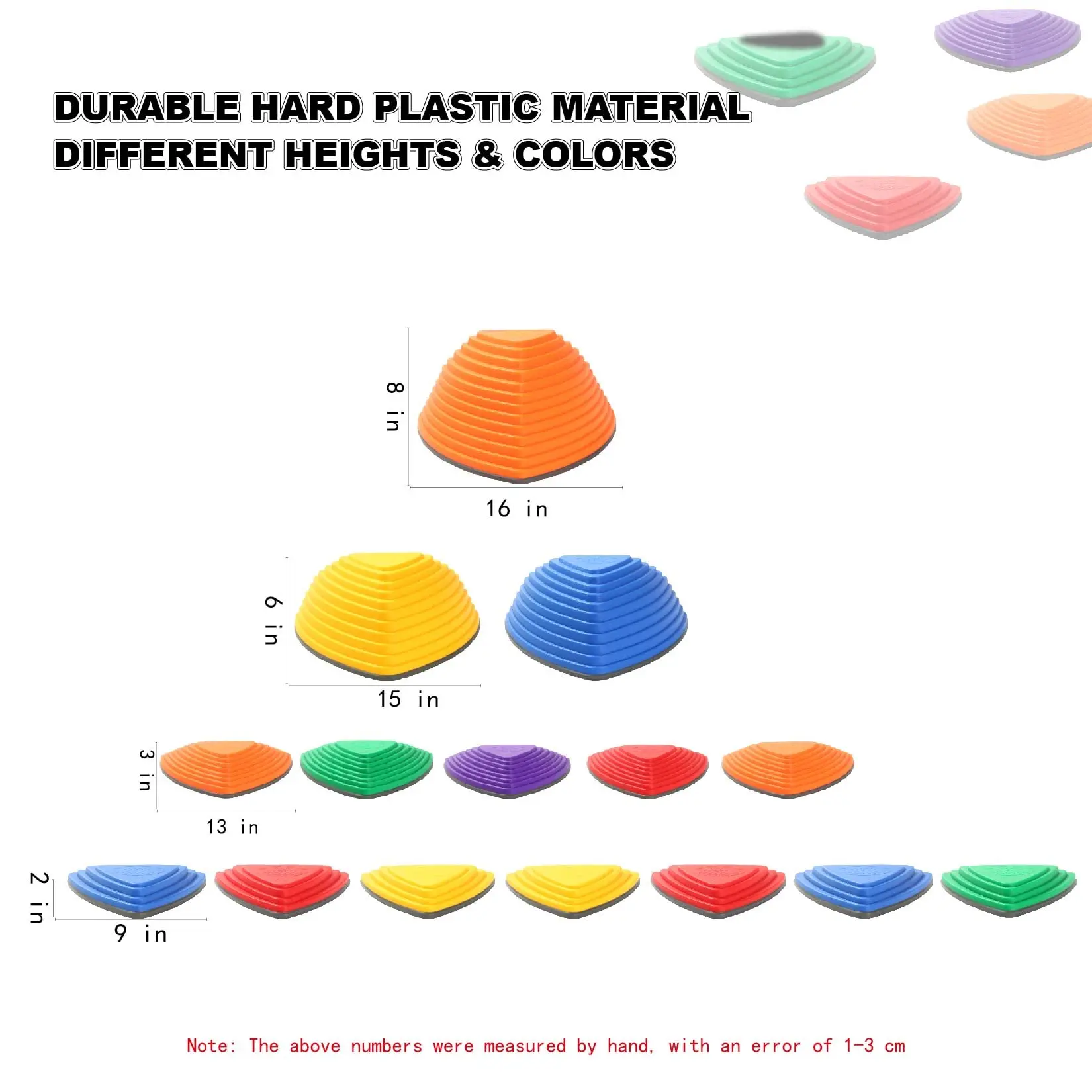 Newly designed color anti stackable balance sports equipment suitable for children with autism as a stepping stone toy