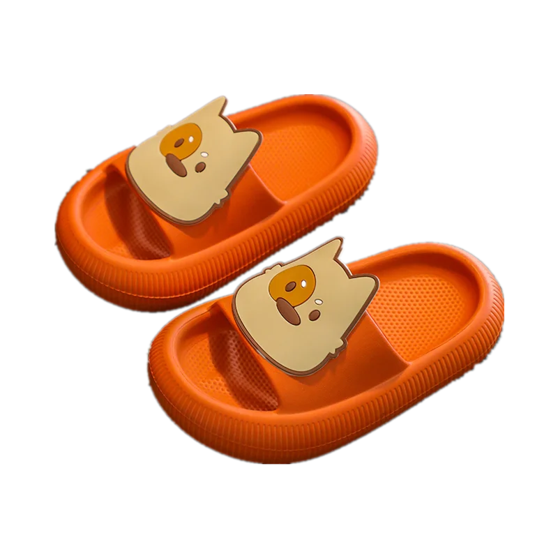 
girls stylish slippers Baby thick-soled slippers cartoon cute boys summer beach shoes bathroom nonslip parent-child slippers 