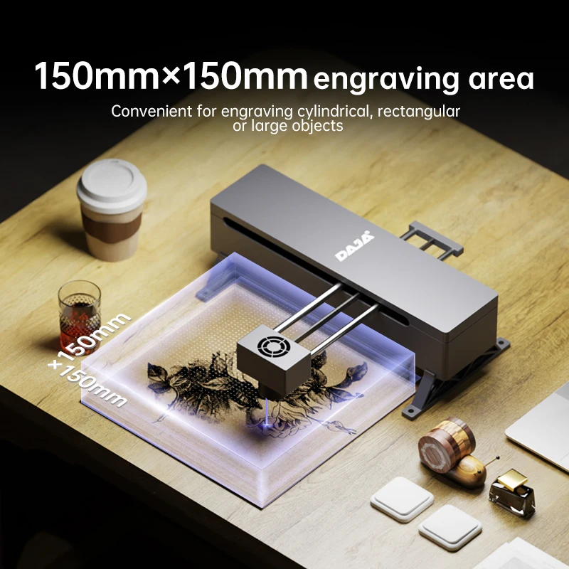 Home Use Online Desktop Laser Marking Machine Supports AI DXF PLT DWG BMP Graphic Formats Logo Cutting Paper Wood Leather Glass