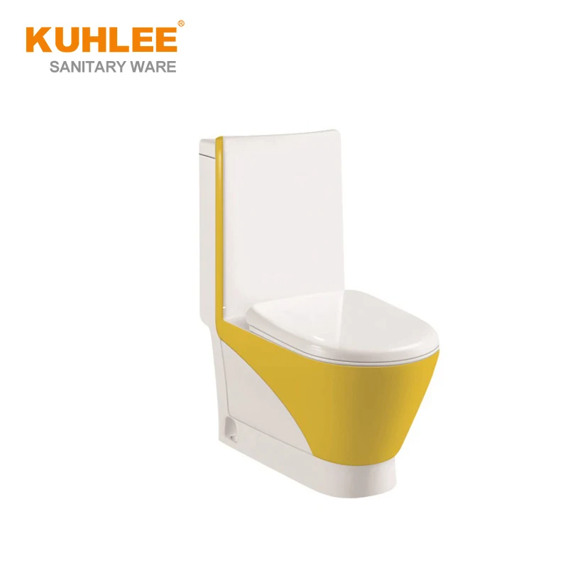 Luxury Bathroom Toilets Ceramic Washdown One Piece WC Colored Gold BLACK Toilet Bowl Water Closet