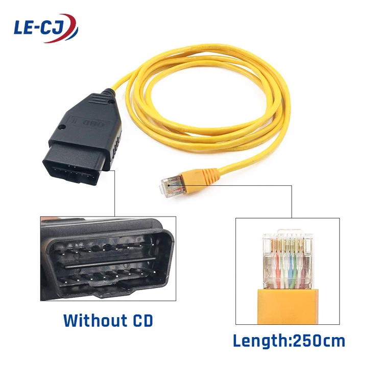 ENET cable for B-MW F-series ICOM OBD2 Coding Diagnostic Cable Ethernet to Data OBDII Coding Hidden Data Tool