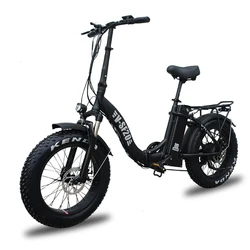 Wholesale 350w 500w 750w folding ebike with 20inch fat tire city road electric bike