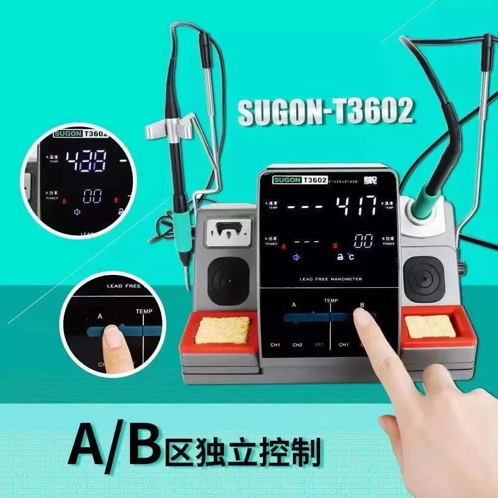 SUGON T3602 2 in 1 Soldering station with soldering tips for Mobile Phone Repair Coming Soon welding