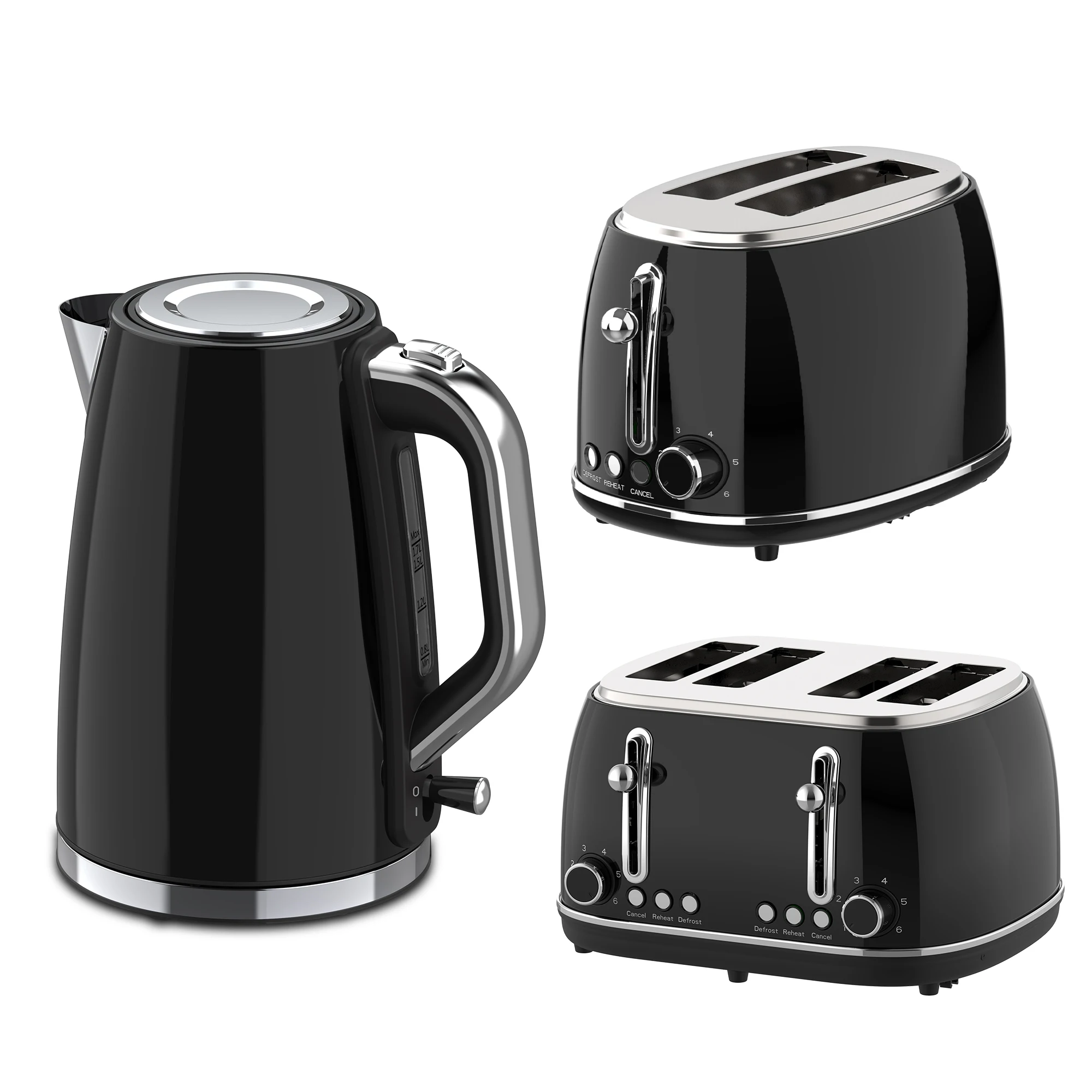 Hot Selling Appliances Kitchen Retro Sets Electric Kettle Bread Toaster 3 In 1 Juicer Blender Kettle and Toaster