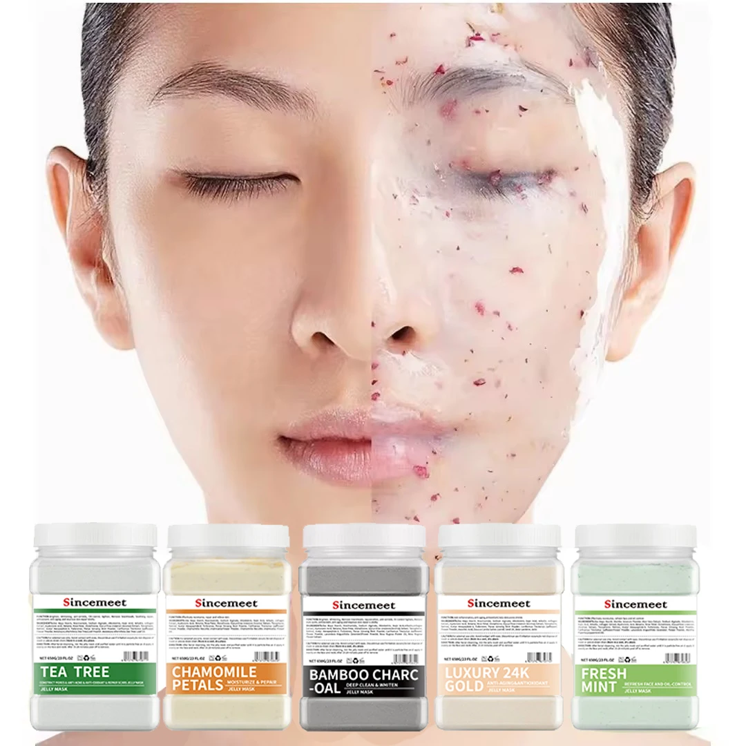 Natural Whitening Moisturizing Kiwi Rose Petal Jellymask Jelly Powder Hydro Mask Facial Mask