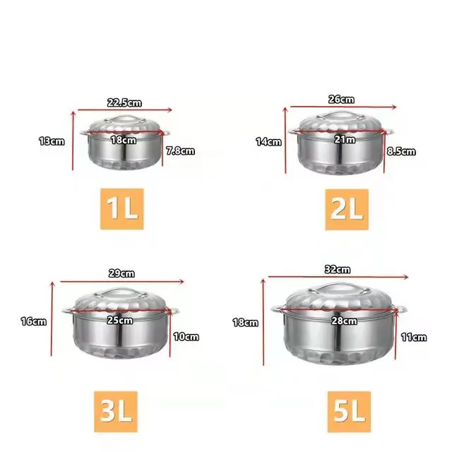 Hot selling 4PCS kitchenware tableware set all-steel orchid  Fresh-keeping pot  Food container