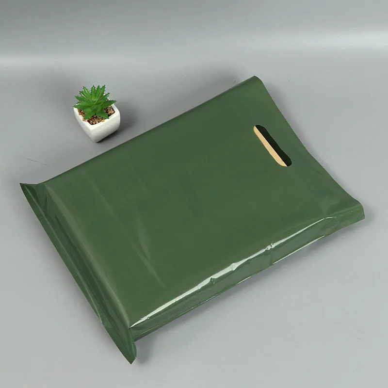 Custom logo design die cut handle plastic LDPE shopping bag