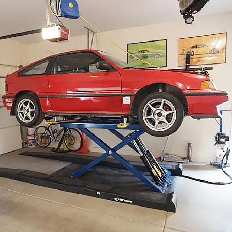 Portable Mid Rise Hydraulic Scissor Car Lift Used Small Electric Auto Scissor Car Lift