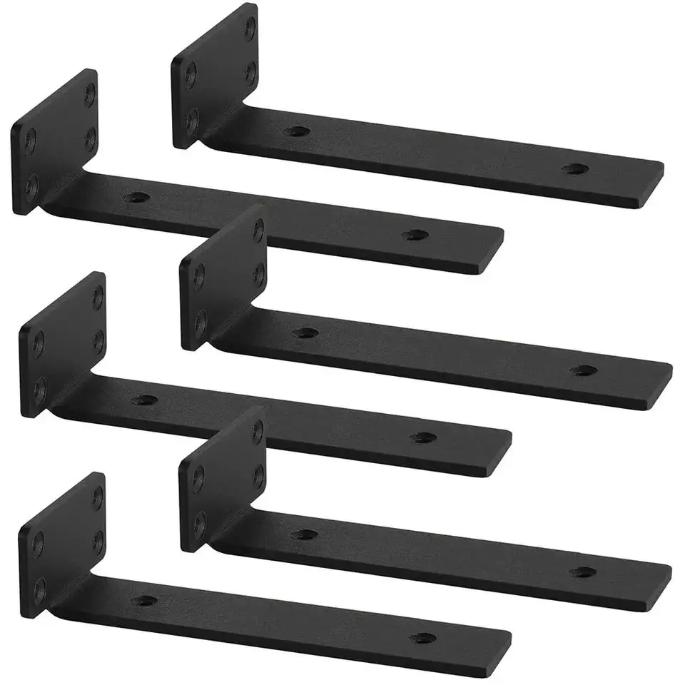 Shelves Brackets DIY Custom Wholesale Hook L Support Cast Iron Steel Wall Mounted Heavy Duty Floating Metal Shelf Brackets