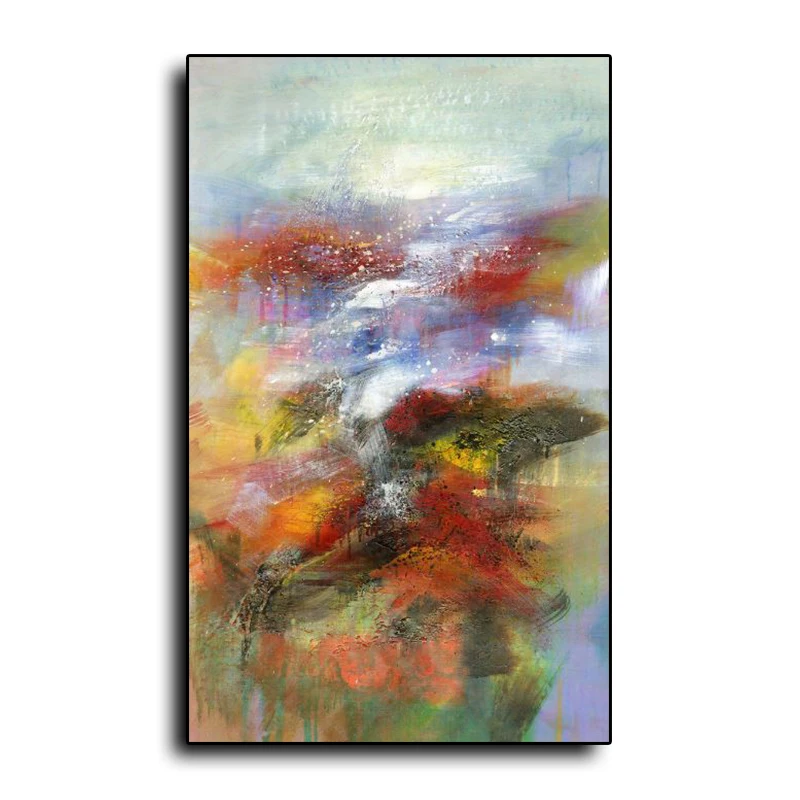 Wall Art Decor 100% Hand Painted Abstract Mountain Hills View Modern Handmade Oil Painting abstract oil painting canvas wall art