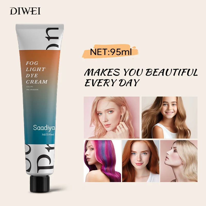 DIWEI Factory OEM Best Coloring Hair Color Cream Low Ammonia Salon Permanent Hair Dye